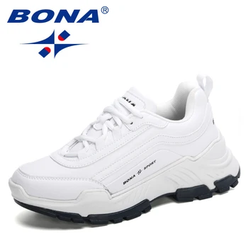 BONA 2023 Новые дизайнерские повседневные кроссовки Женские на толстой подошве, женская обувь для ходьбы на платформе, Увеличивающая рост, Feminimo Comfy