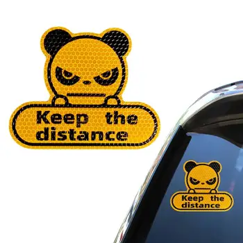 Светоотражающие автомобильные наклейки сзади, Инновационная наклейка Panda Auto, видимая наклейка на автомобиль, Самоклеящиеся автомобильные наклейки для автомобилей, велосипедов