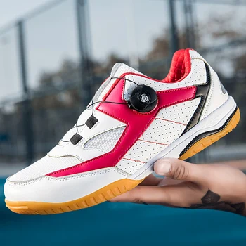 Профессиональные мужские и женские теннисные кроссовки, Амортизирующие туфли для настольного тенниса, дышащие тренировочные теннисные кроссовки большого размера 35-46