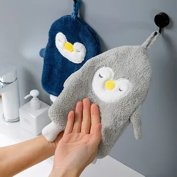 Полотенце для рук Кухня ванная комната подвесное кольцо полотенце для рук мяч быстросохнущее мягкое впитывающее полотенце из микрофибры мультяшный носовой платок