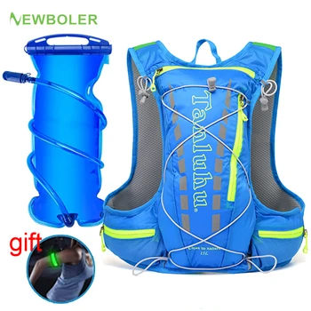 8-литровый рюкзак для бега с гидратационным жилетом для мужчин и женщин, спортивные сумки для бега, марафона, бега трусцой, походов, опция рюкзака, сумка для воды, фляга