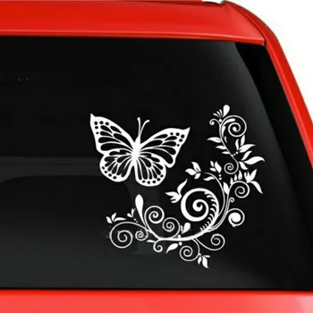 Автомобильные наклейки Забавная наклейка-бабочка Vinly для авто Аксессуары для стайлинга Автомобилей Аксессуары для украшения автомобиля