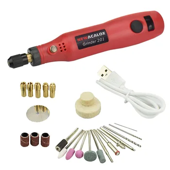 Набор вращающихся инструментов для моделирования, полировки и сверления - 10 Вт Hobby Craft Mini Drill Grinder - красный