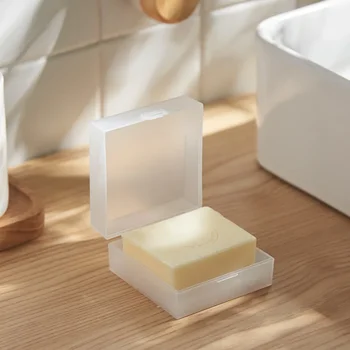 Водонепроницаемая с уплотнителем для крышки Переносная ванная комната для путешественников с губкой Креативная коробка для мыла из прозрачного пластика
