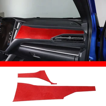 Для Subaru WRX STI 2021 2022 2023 Наклейка На Приборную Панель Автомобиля Декоративная Крышка Из Мягкого Углеродного Волокна Аксессуары Для Интерьера LHD