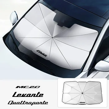 Для автомобиля Maserati логотип Mc20 Ghibli Levante Quattroporte Складной солнцезащитный козырек с защитой от ультрафиолета автомобильные аксессуары