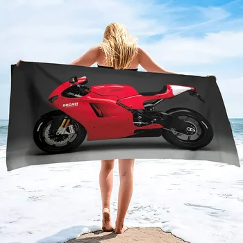 Пляжное полотенце для мотоцикла, не содержащее песка, Хорошо впитывающее полотенце для бассейна, слишком большого размера, быстросохнущее, легкое, слишком большого размера