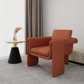 Дизайнерский диван для чтения, Оранжевая гостиная, Эргономичный пол на колесиках, Милые Стулья в стиле Минимализма, Мебель для дома в стиле Бохо Muebles