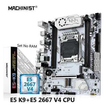 Machinist X99 Материнская плата Combo LGA 2011-3 Xeon E5 2667 V4 Kit Комплект процессоров Без поддержки оперативной памяти DDR4 NVME USB3.0 Четырехканальный E5-K9