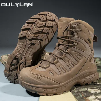 Мужские зимние ботинки Уличная военная походная обувь Мужские высокие пустынные тактические ботинки Обувь для полевых тренировок Ботильоны для скалолазания