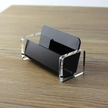 Офисная столешница в стиле минимализма Ins, Акриловый Футляр для визиток, Прозрачный Портативный ящик для хранения визитных карточек, 1шт