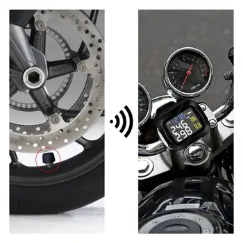 Мотоцикл TPMS Система контроля давления в шинах Датчики Тестер сигнализации Цветной ЖК-дисплей Для определения состояния Точный цифровой Mot A2W7