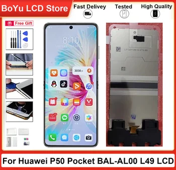 Оригинальный 6,9-Дюймовый Протестированный Новый Экран Для Huawei P50 Pocket BAL-AL00 BAL-L49 С Рамкой ЖК-дисплея и Сенсорным дисплеем Digitizer В сборе