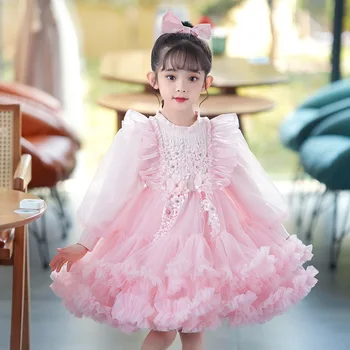 Детское платье принцессы Каваи Цукино Усаги в стиле Лолиты, осенне-зимнее платье для девочек, пышная юбка-пачка, костюм для выступлений, платье для дня рождения