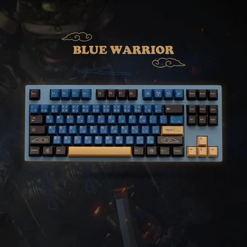 129 Клавиш GMK Blue Samurai Keycaps Вишневый Профиль Сублимации Красителя PBT Механическая Клавиатура Keycap Для MX Switch Со Сдвигом 1.75U