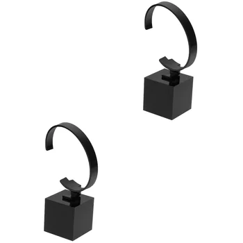 2 предмета, стойка для часов, подставка для ювелирных изделий, акриловый держатель для наручных часов (черный)