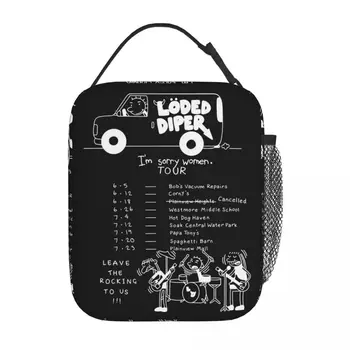 Изолированная Сумка Для Ланча Rock Band Loded Diper Tour White Product Food Box Ins Style Thermal Cooler Ланч-Бокс Для школы