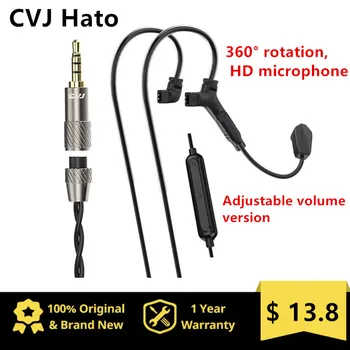 CVJ Hato Typec Games Эксклюзивный сменный Аудиоразъем Boom Микрофон Кабель Для Обновления Гарнитуры Регулируемая Громкость 0.75 0.78 mmcx