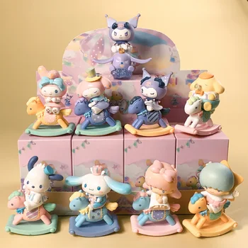 Sanrio Blind Box Kawaii Kuromi Cinnamoroll Фигурки My Melody, куклы серии Trojan Horse, Игрушка для девочек, Рождественский подарок