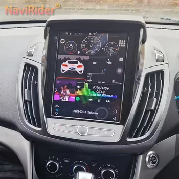 10,4-дюймовый Экран Tesla Мультимедиа Escape Car Android 13 Радио GPS Авторадио Стерео Головное Устройство 2DIN Для Ford C-max 2012 Kuga 2014