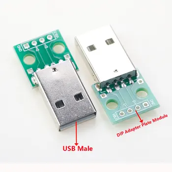 2-10 шт Плата преобразования USB 2.0 в 4P DIP Переключатель DIP переходная пластина Модуль USB