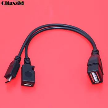 Cltgxdd 1PCS 2 В 1 Host Power Y Splitter OTG кабель USB 2.0 Женский к Micro USB 5pin мужской женский кабельный шнур