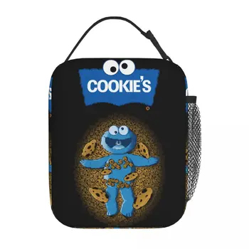 Изолированный ланч-бокс Cookie Monster American Cookies Merch для хранения продуктов питания Многофункциональный термоохладитель Ланч-бокс для пикника