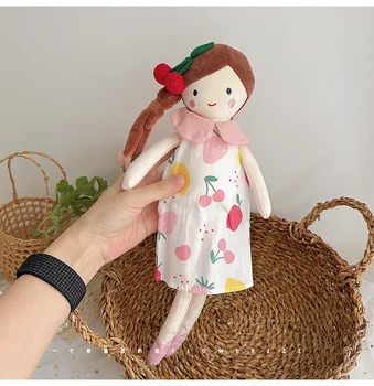 Приятная мягкая тряпичная кукла Милая розовая девочка в виде человека Мягкая тканевая кукла-балерина Плюшевые игрушки для шитья ручной работы