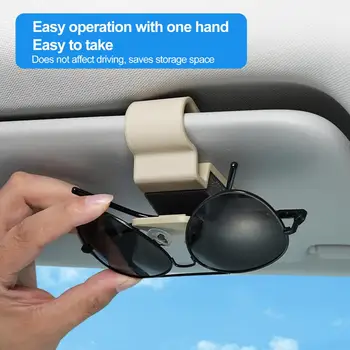 Автомобильный держатель для очков с задней клипсой Универсальный автомобильный козырек для солнцезащитных очков Компактный Легкий зажим-органайзер для защиты от царапин