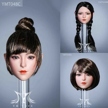 1/6 YMTOYS YMT048 Азиатская красавица с посаженными волосами, голова девушки, фигурная форма, 12-дюймовая фигурка, тело