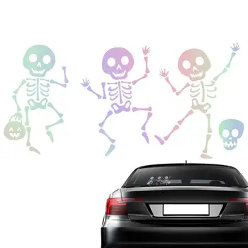 Танцующий Скелет, Веселящийся стикер, Танцующий Скелет, Наклейка на бампер, Светоотражающая Наклейка на автомобиль, ноутбук, стену, окно, Бампер для автомобиля