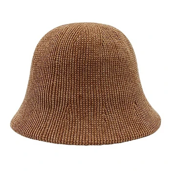 Зимняя панама, вязаная рыбацкая шапка для женщин, Утолщенная теплая защитная кепка для ушей, французская шляпа, женская походная шляпа