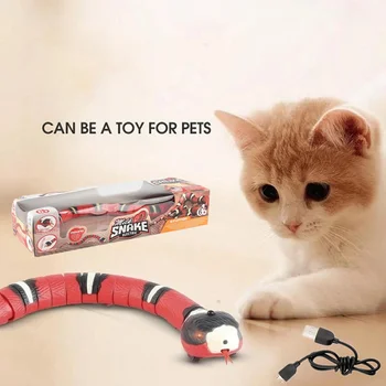 USB Автоматические игрушки для кошек, электронные интерактивные игрушки Snake, умные сенсорные игрушки для дразнения Змей, игрушки для кошек, собак, Игрушки для домашних котенков, Доступ к домашним животным