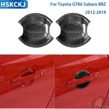Настоящее углеродное волокно для Toyota GT 86 GT86 Subaru BRZ 2012-2019 Аксессуары Отделка крышки чаши внешней двери, Отделка экстерьера автомобиля