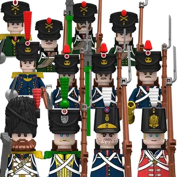 Наполеоновские войны Британские Французские Российские Испанские Фигурки военных Средневековые Пушки Строительные Блоки Оружейные Кирпичи Детские игрушки