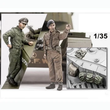 В разобранном виде 1/35 современный человек Фигурка солдата Британской армии Centurion Crew, наборы миниатюрных моделей из смолы, Неокрашенная