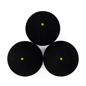 6 шт. мяч для сквоша с одной желтой точкой, низкоскоростные спортивные резиновые мячи для соревнований профессиональных игроков в сквош