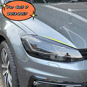 Наклейка на крышку регулировки фар автомобиля 2шт для Volkswagen VW GOLF 7 MK7 GTI, головной фонарь, Аксессуары для бровей