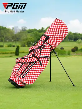 Женская сумка для гольфа Pgm, водонепроницаемая сумка-кронштейн, ультралегкая сумка для гольфа, спортивные пакеты с клетчатым принтом в Корейском стиле с плечевым ремнем