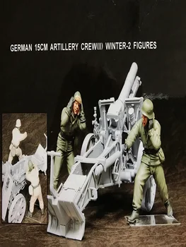 Неокрашенный комплект 1/35 Artillery Crew winter 2 фигурки из смолы, набор моделей из смолы в разобранном виде