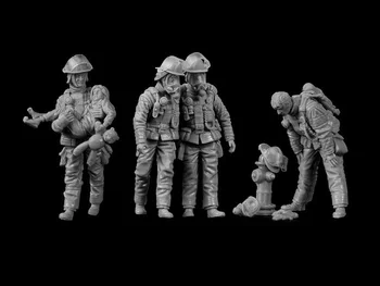 Фигурка из литой смолы в масштабе 1/35, модель израильского солдата из смолы, набор для сборки на 5 человек, модель для сборки диорамы, неокрашенная