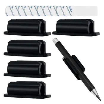 Клейкая клипса для ручки, самоклеящийся держатель для ручек, учебные принадлежности для студентов, для организации ручек, Карандаши для папок, столы