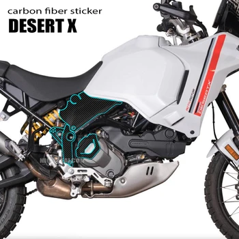 Наклейка DesertX 2022 Защита кузова мотоцикла из углеродного волокна Наклейка для Ducati Desert X Наклейка 2022 2023